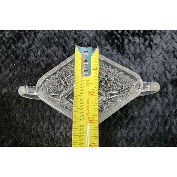 Indiana Glass Tiara Exclusives Sandwich Pattern Cream & Sugar Set Clear 1950s - Picture 10 of 11